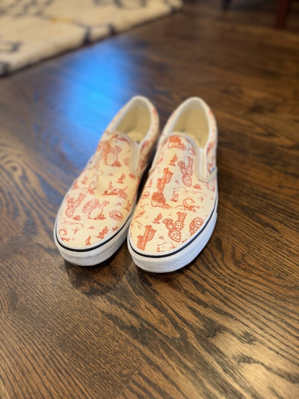 Vans Men’s 12 Classic Slip-On Desert Print Cactus Oatmeal Cream Color 751505 - Picture 9 of 9